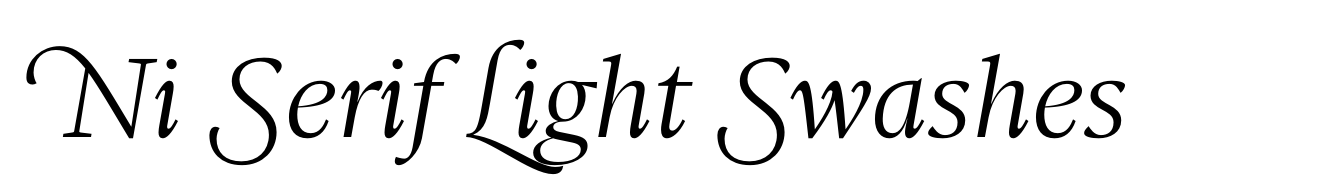 Ni Serif Light Swashes